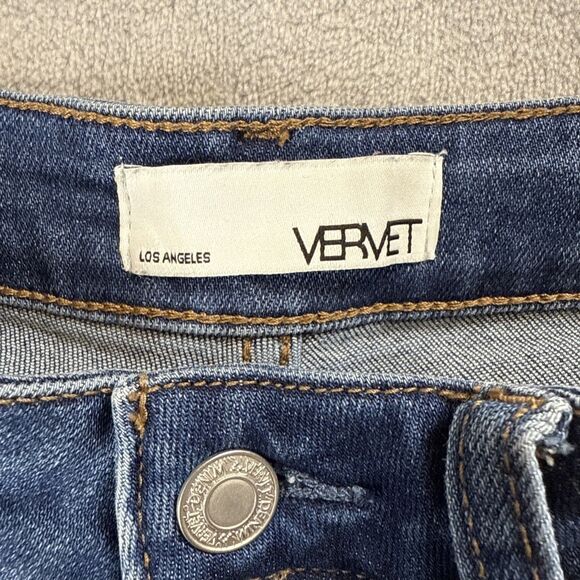 Vervet Womens Highrise Jeans Sz 27 Stretch Skinny Medium Wash Cropped - Picture 6 of 9